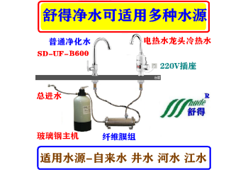 舒得牌不銹鋼凈水器家用廚房凈水機不銹鋼井水過濾器中央凈水器